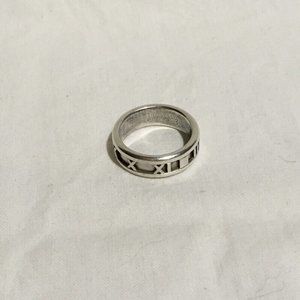 Tiffany&Co. 'Atlas' Collection Ring in Sterling Silver (size 5.75) (|)